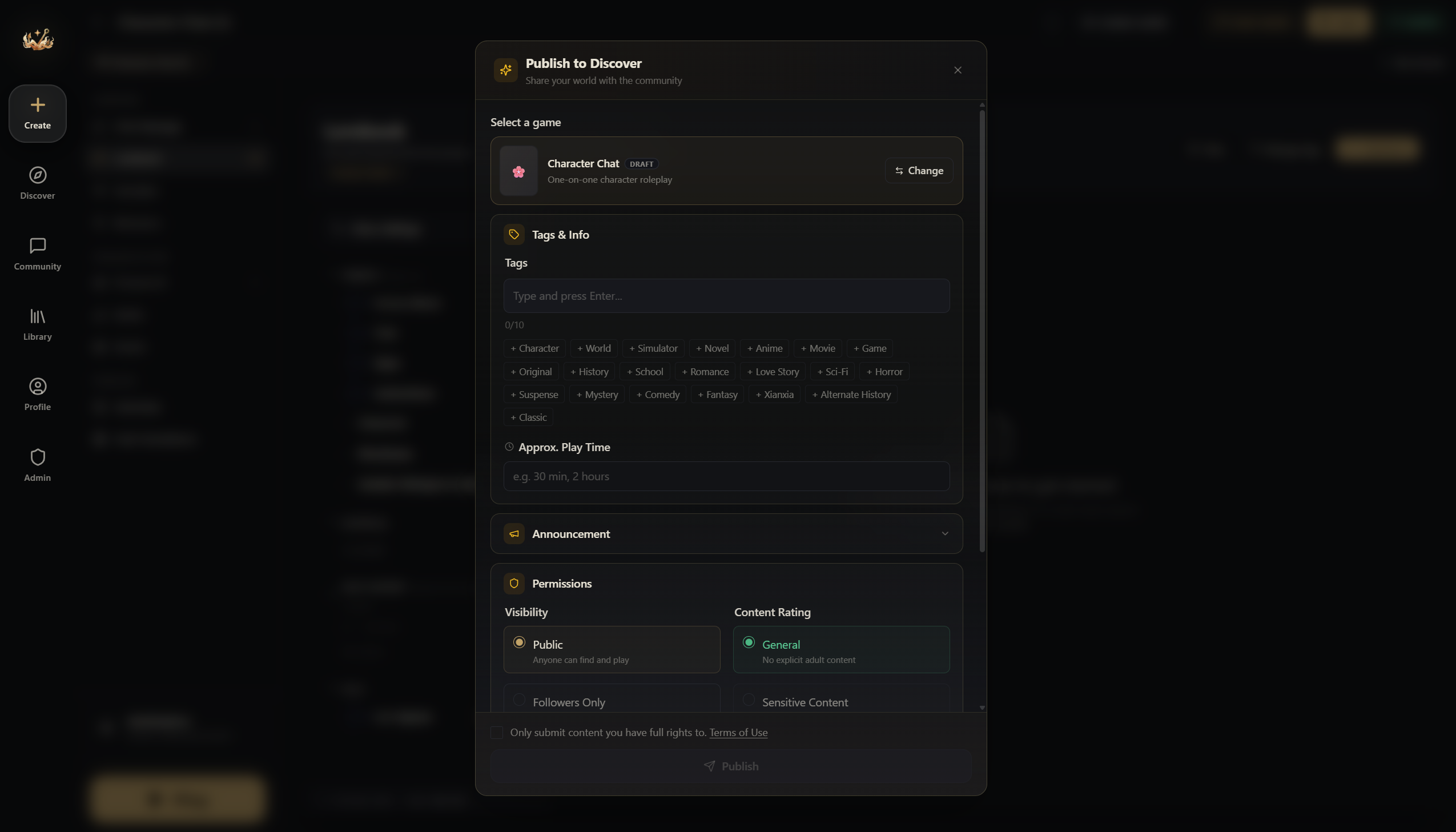 Overview info